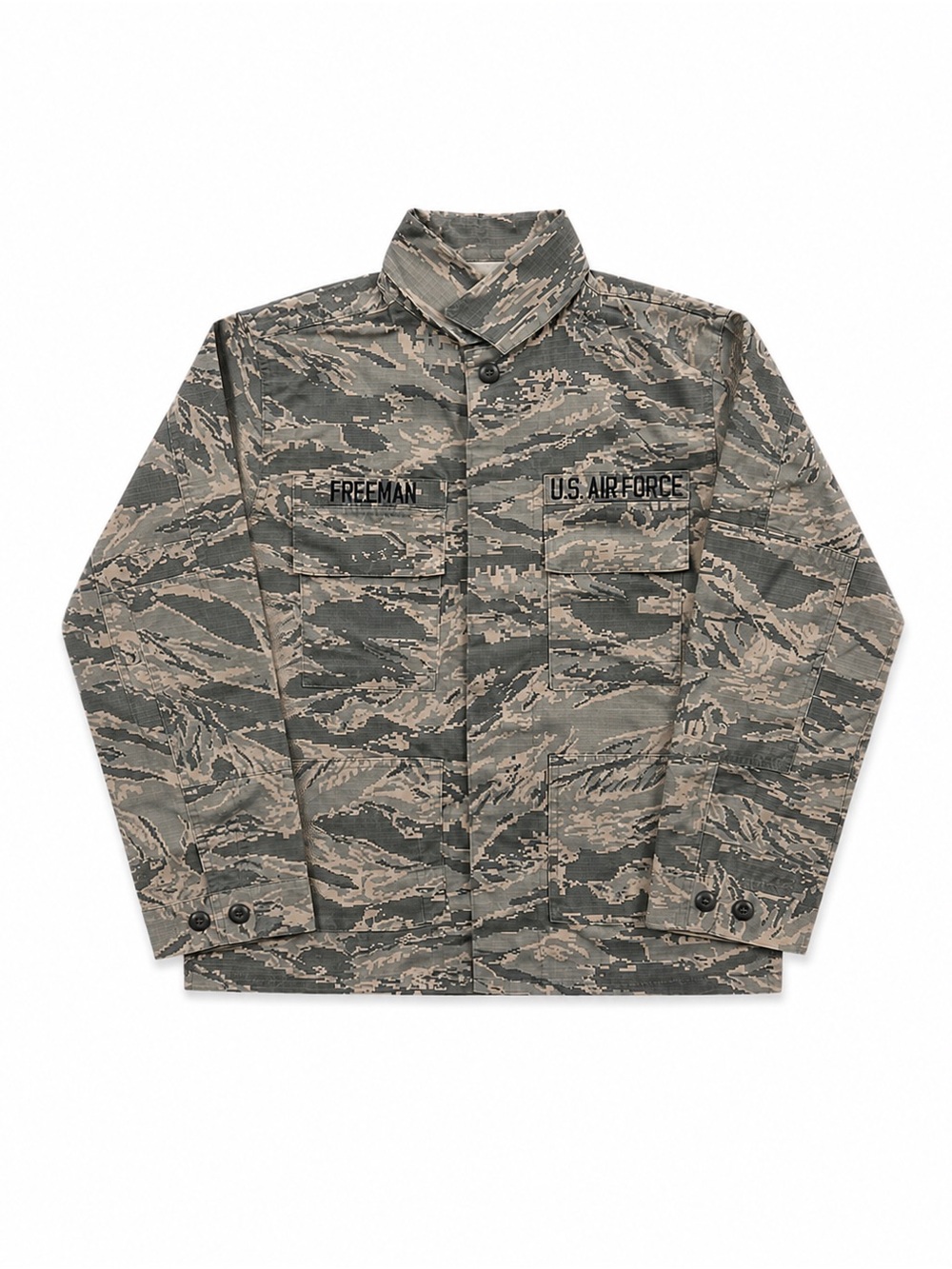 Men's U.S. Air Force Camo Button-Front Military Jacket